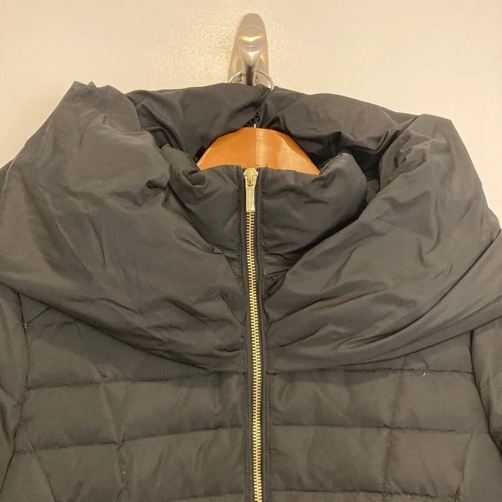 Cole Haan Zip Front Down Black Puffer Jacket Size Small - Image 4