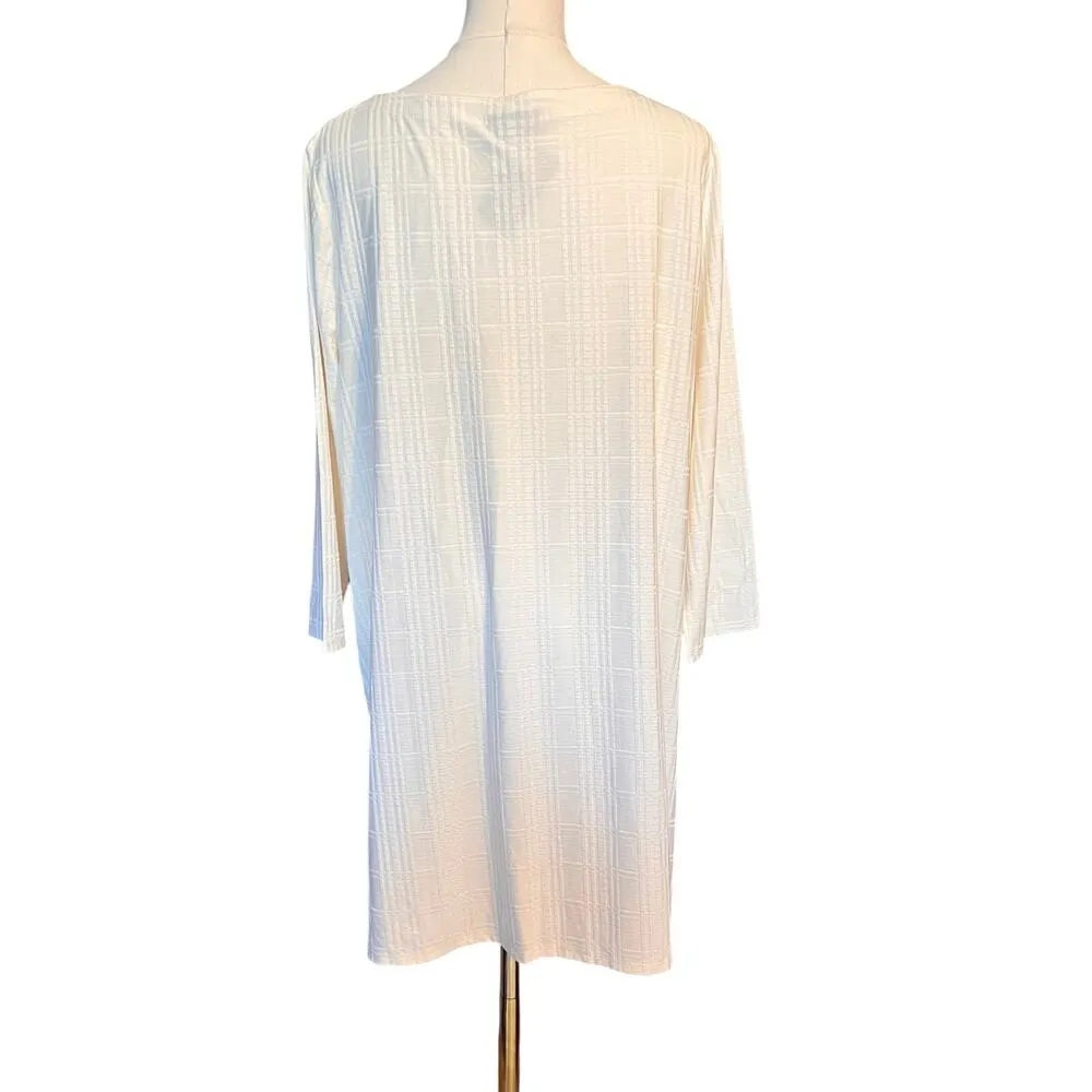 J Jill Tunic Top Womens Wearever Collection 3/4 Sleeve Stretch Shirt. Size L Size L - Image 2