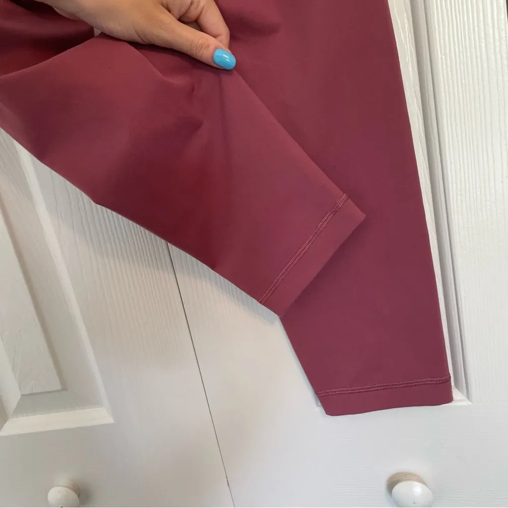 Lululemon Wunder Under High Rise Leggings Sz 10 Mauve Dusty Rose Full On Luon - Image 6