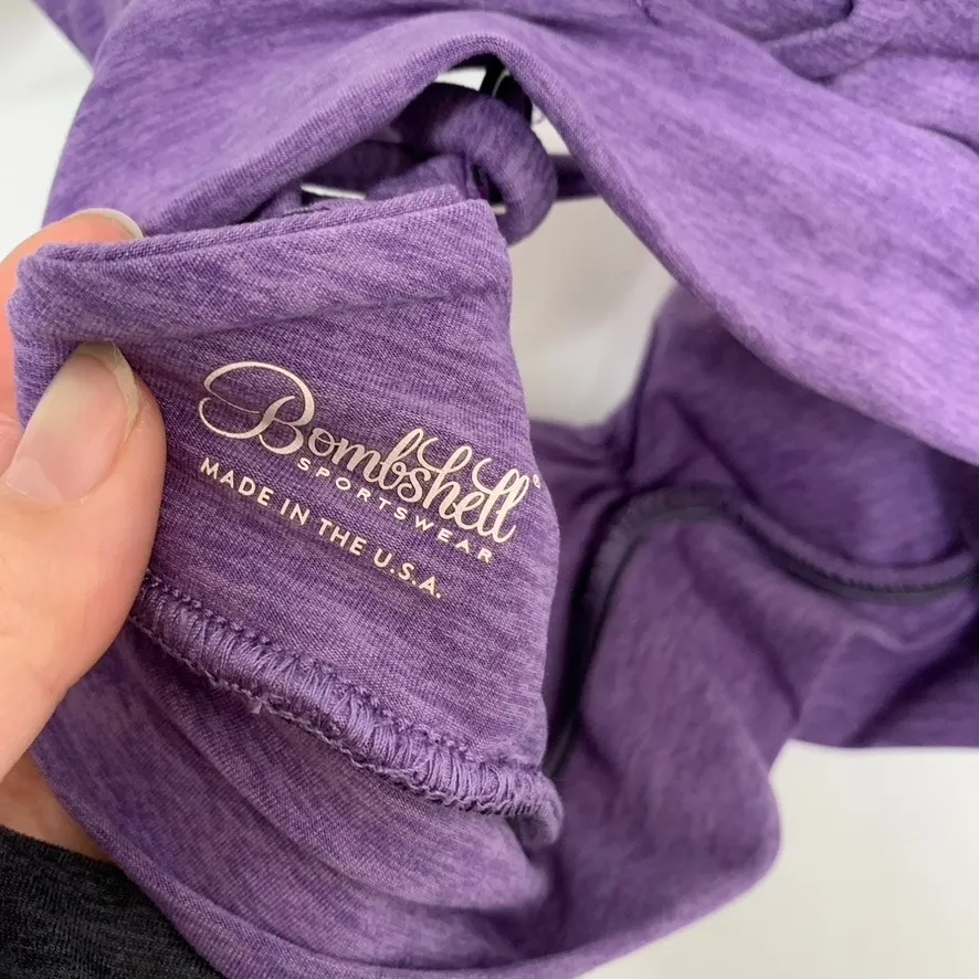 Bombshell Sportswear Angel Sports Bra Violet Purple Womens Small - Image 5