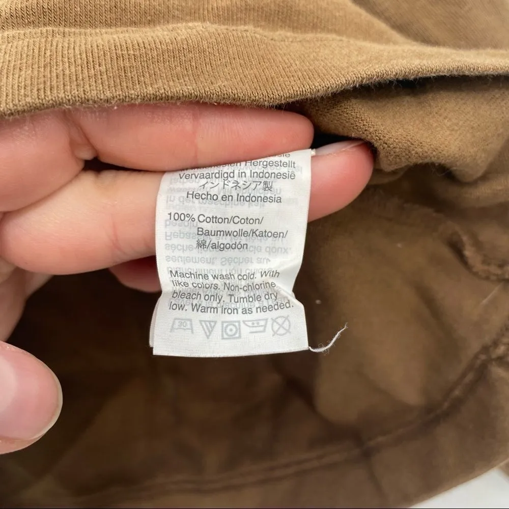 Madewell‎ Pleat sleeve pullover sweater Army Green/Brown Sweatshirt Small - Image 4