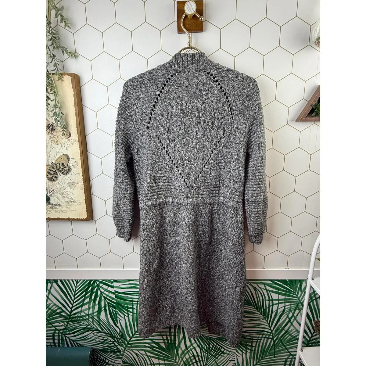 Coin 1804 Gray Knitted Duster Cardigan - Image 2