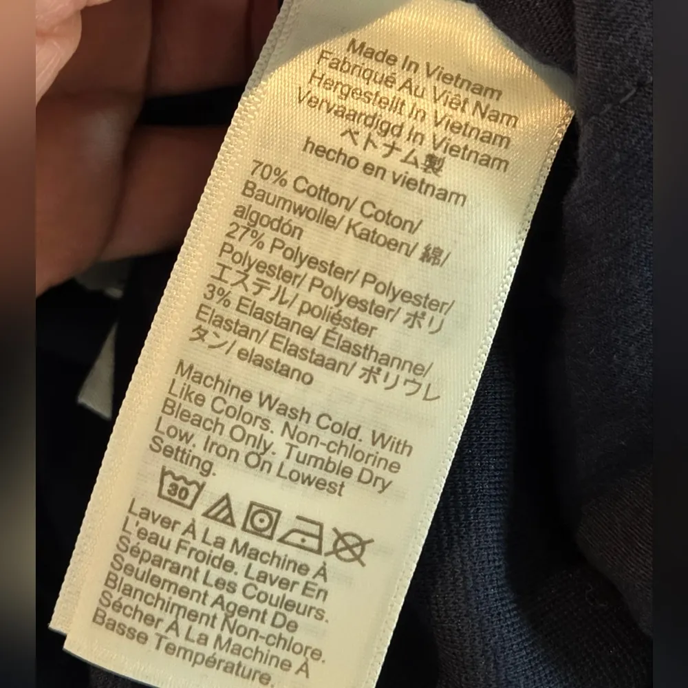 Navy Blue Pintuck Sweatpants Casual Pants Size Medium - Image 10