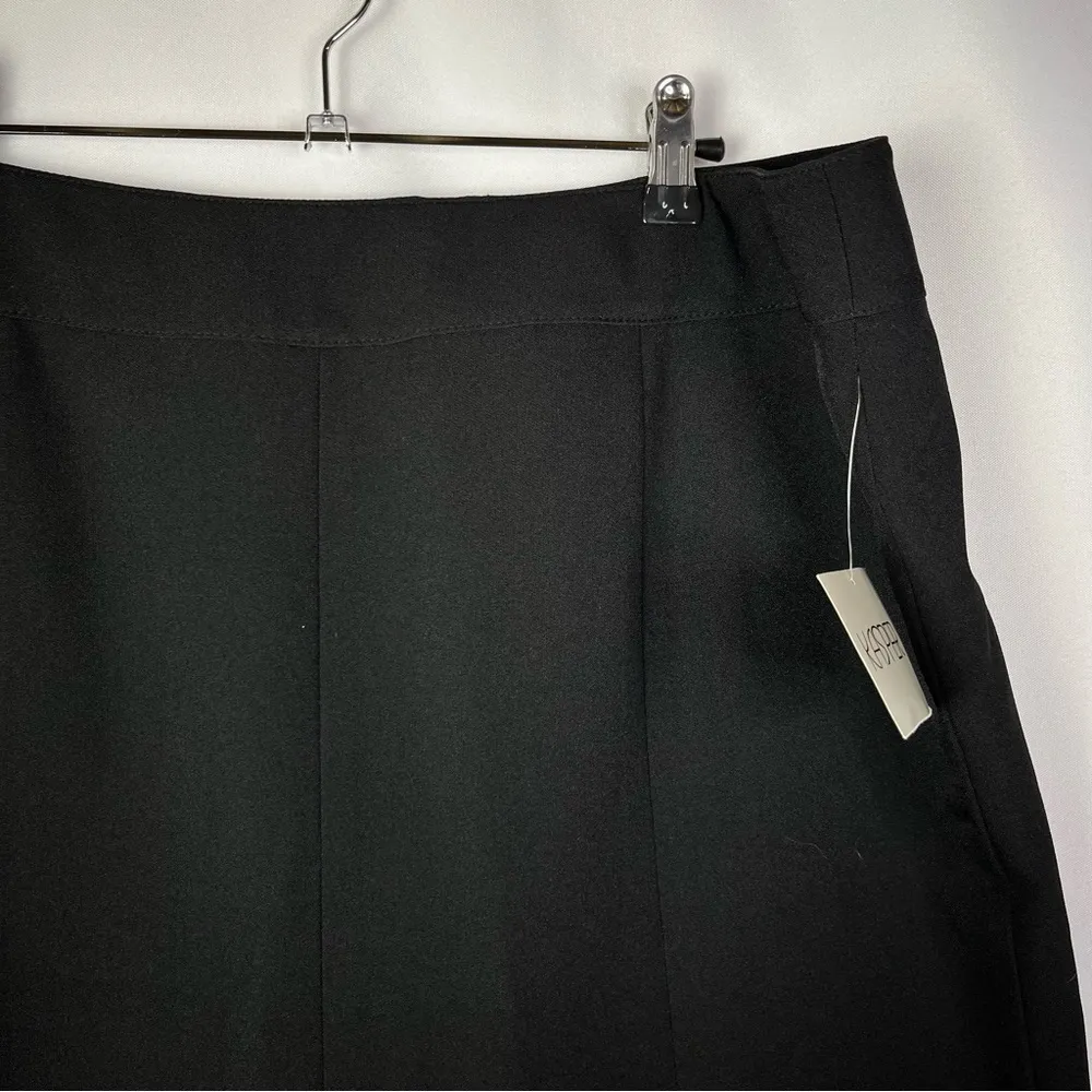 Kasper Black Trumpet Fit Knee Length Office Suit Skirt 12 - Image 3