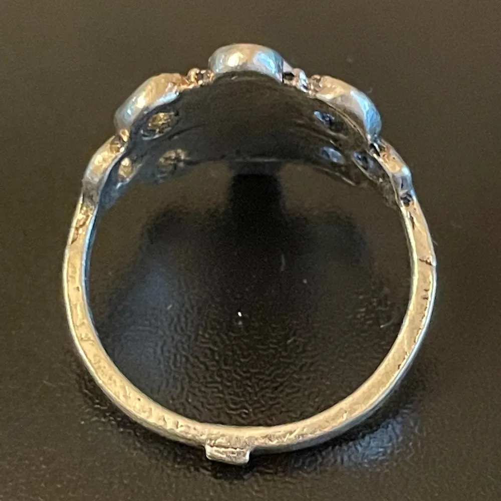 Oval simulated opal silver plated ring size 7.75 - Image 4