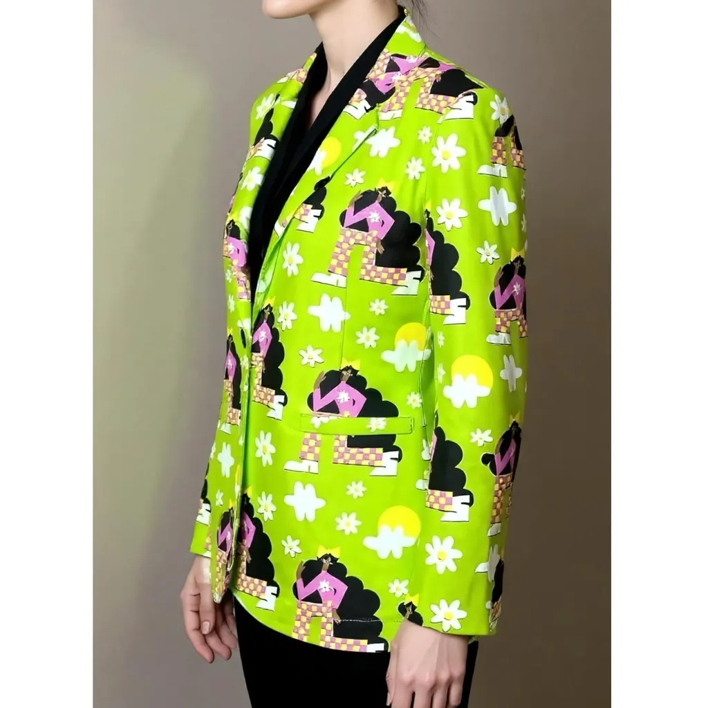 NOOWORKS Cotton Poplin Blazer, Checkered Ladies, Small - Image 3