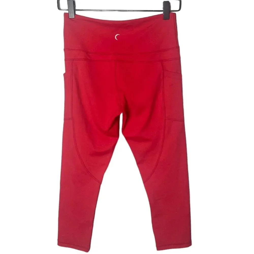 Zyia  Active Women’s Red Cropped Pocket Leggings Size 6-8 - Image 5