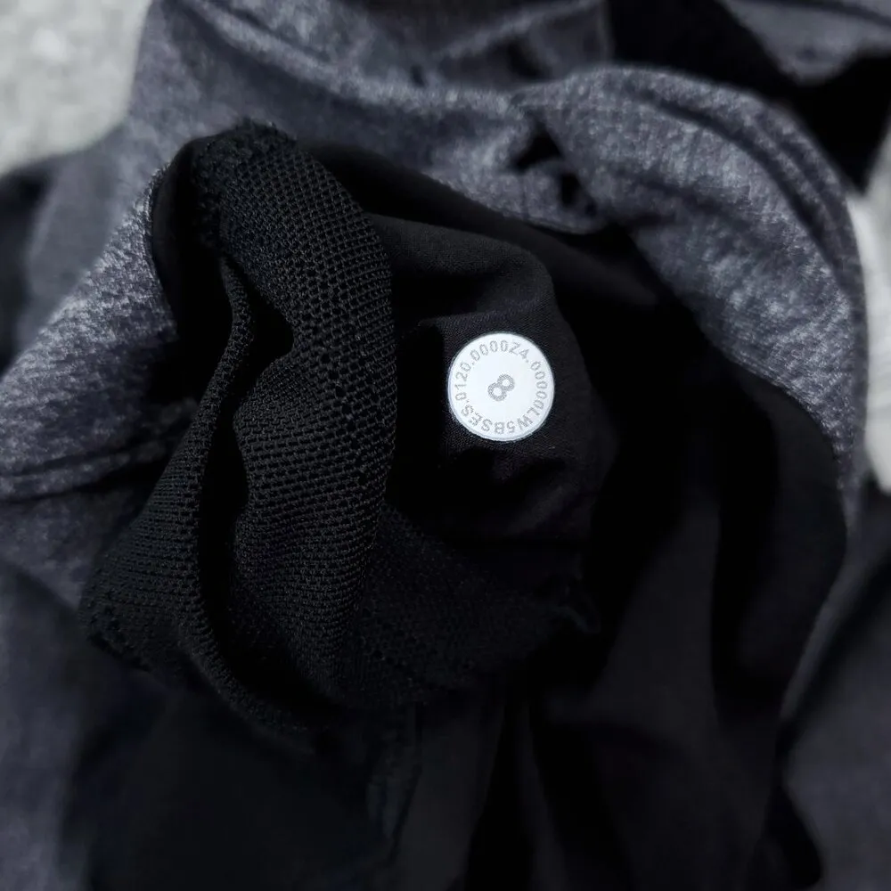 Lululemon On The Fly Pants 27" Gray Heathered Black Size 8 Stretch Ankle - Image 5