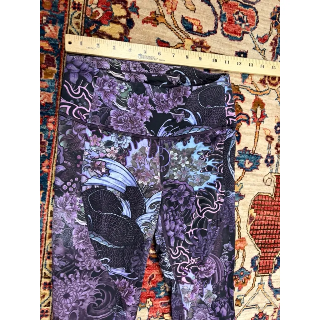 Lululemon Chasing Miles Tight Memoir Purple Nulux Zip Pocket Size 4 Rare - Image 5