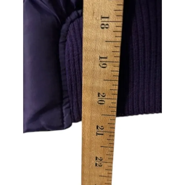 NWOT Women's Small Purple Puffer Vest Faux Fur Hooded Ski Resort‎ Chalet Hiking - Image 5