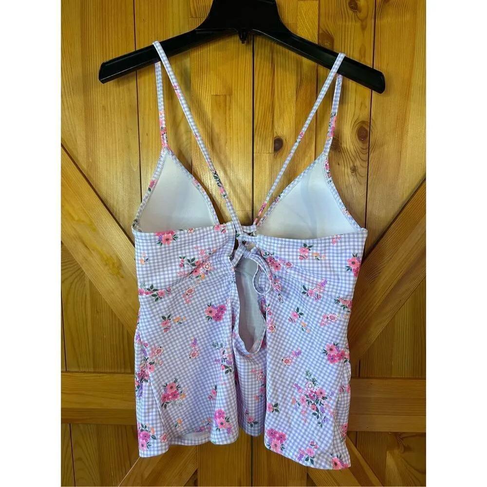 Decree Swim Top Soft Purple Multi Color Floral Size XXL nwt (8071) - Image 3