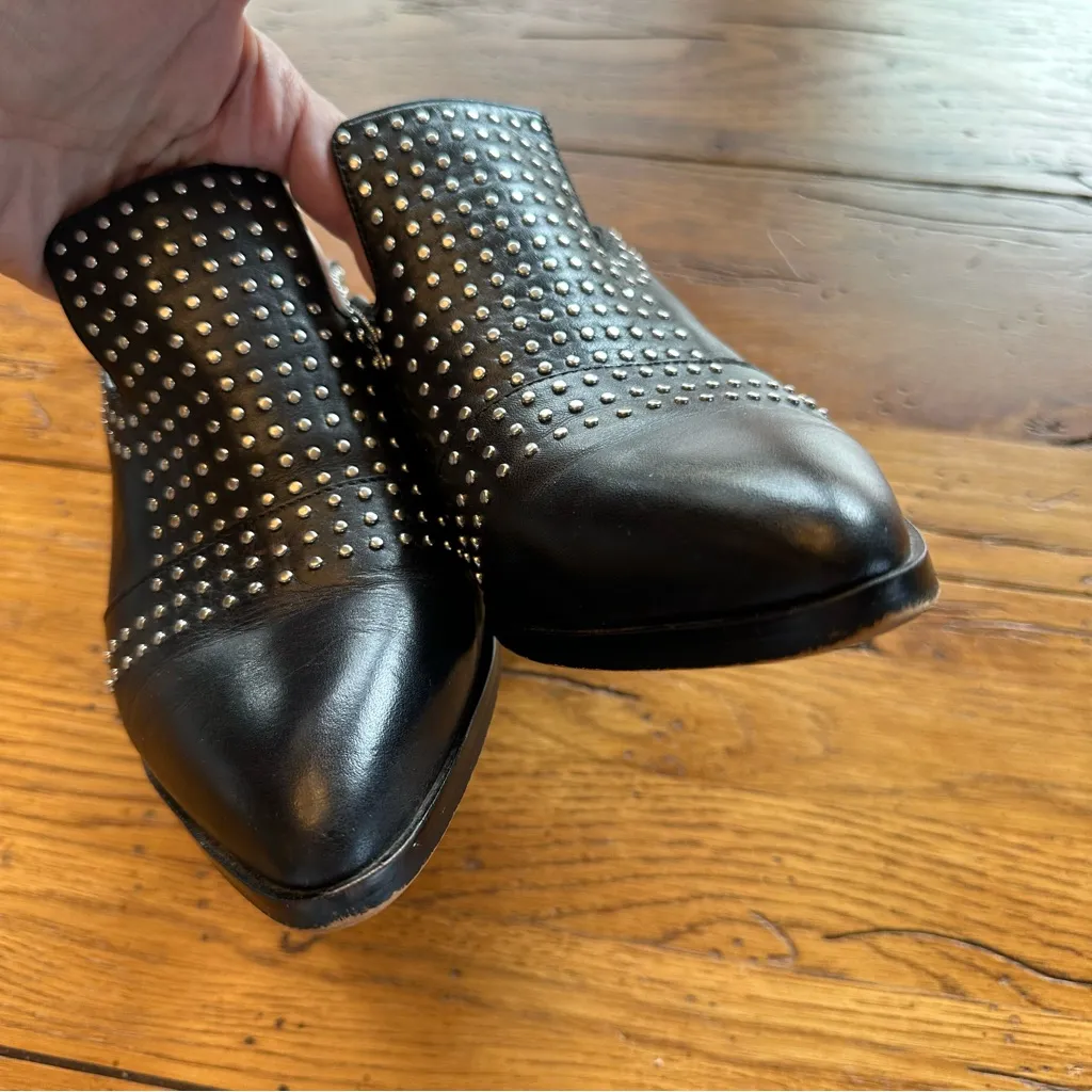 1.State Lon Black Studded Leather Mules Size 7.5 - Image 6