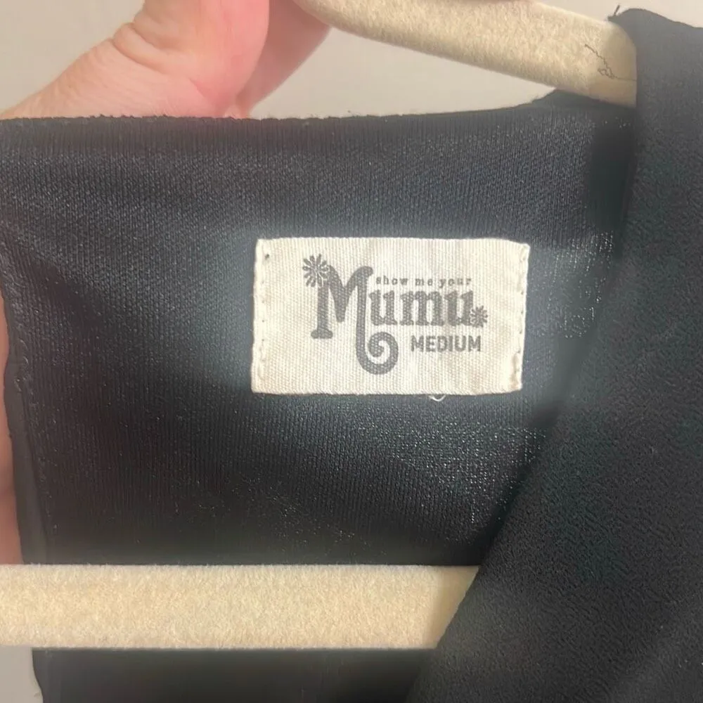 ✨SHOW ME YOUR MUMU Riri Sz Medium Romper in Black Chiffon✨ - Image 9