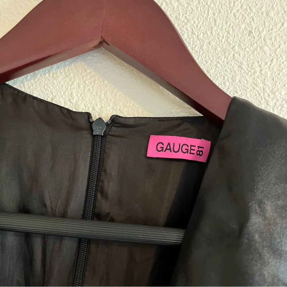 GAUGE81 Zarate black satin long sleeves cocktail evening mini dress Size Small - Image 10