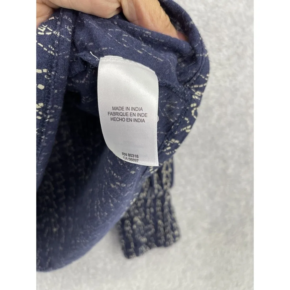 Lucky Brand Women's Blouse Tunic Blue Size Small Smocked Relaxed Long Sleeve - Image 5