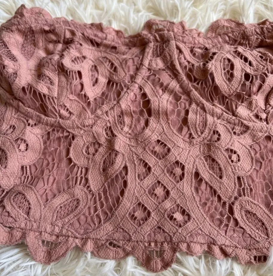 Free‎ People One Adella Rose Lace corset bralette - Image 2