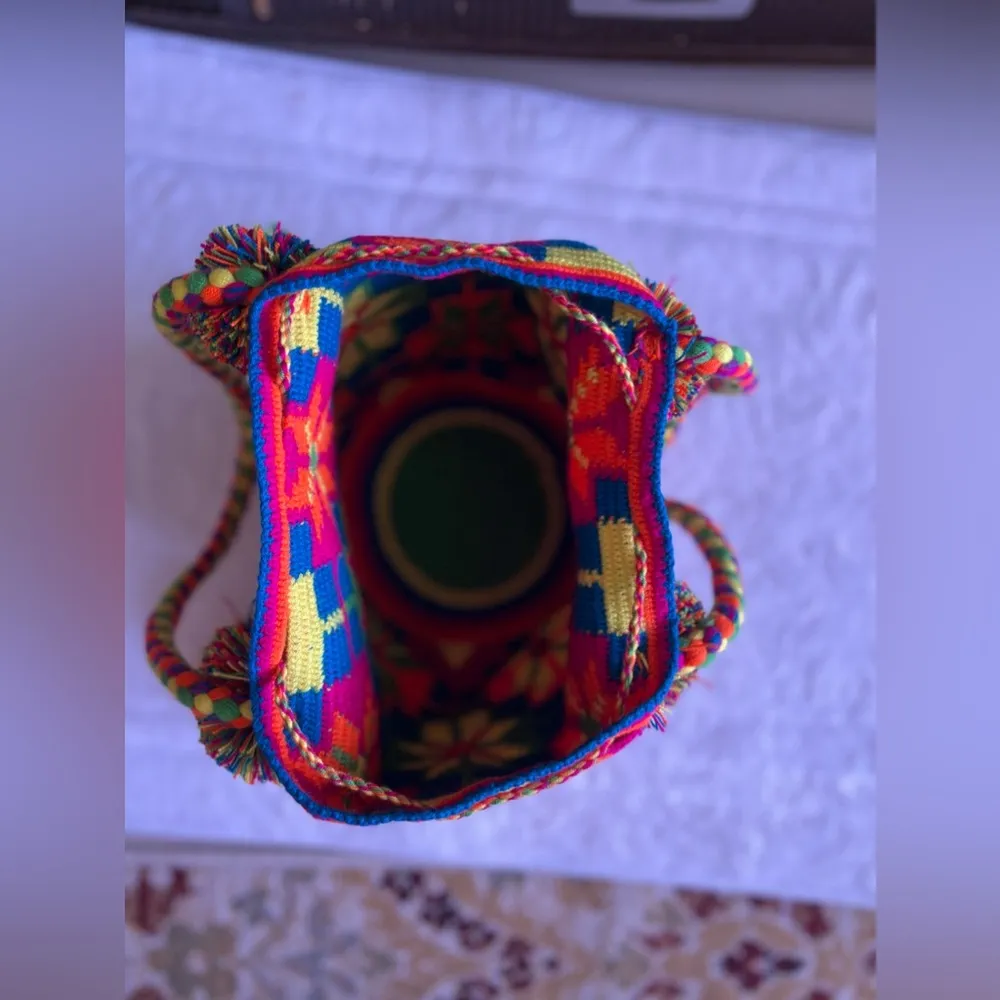 Bag Authentic 100% Wayuu Mochila Colombian Bag Large Size 8 Colors Matizada Orange - Image 16