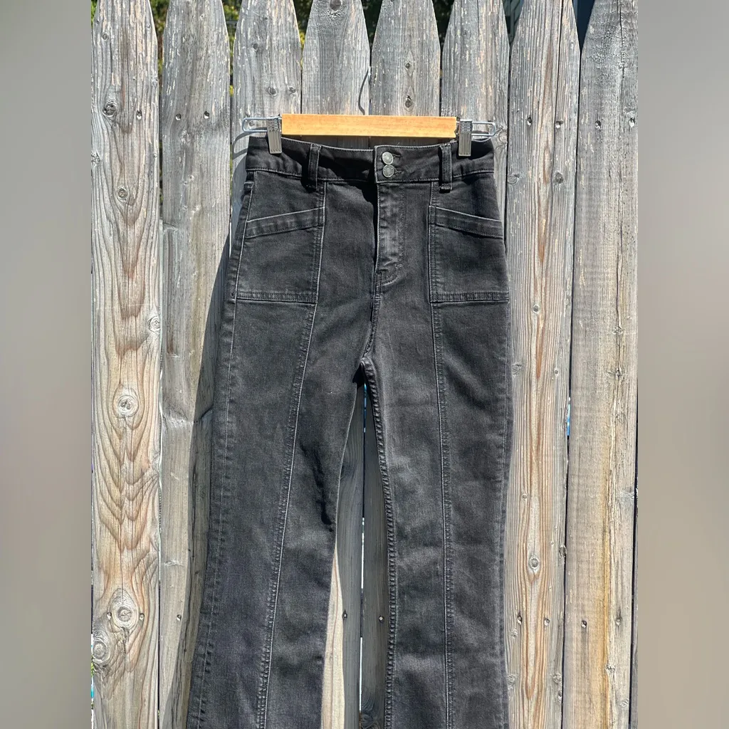 MOTEL Rocks Seam Split Jeans In Black Wash - Image 4