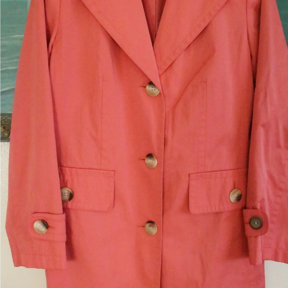 Peach Gallery Trench Coat SZ Small - Image 6