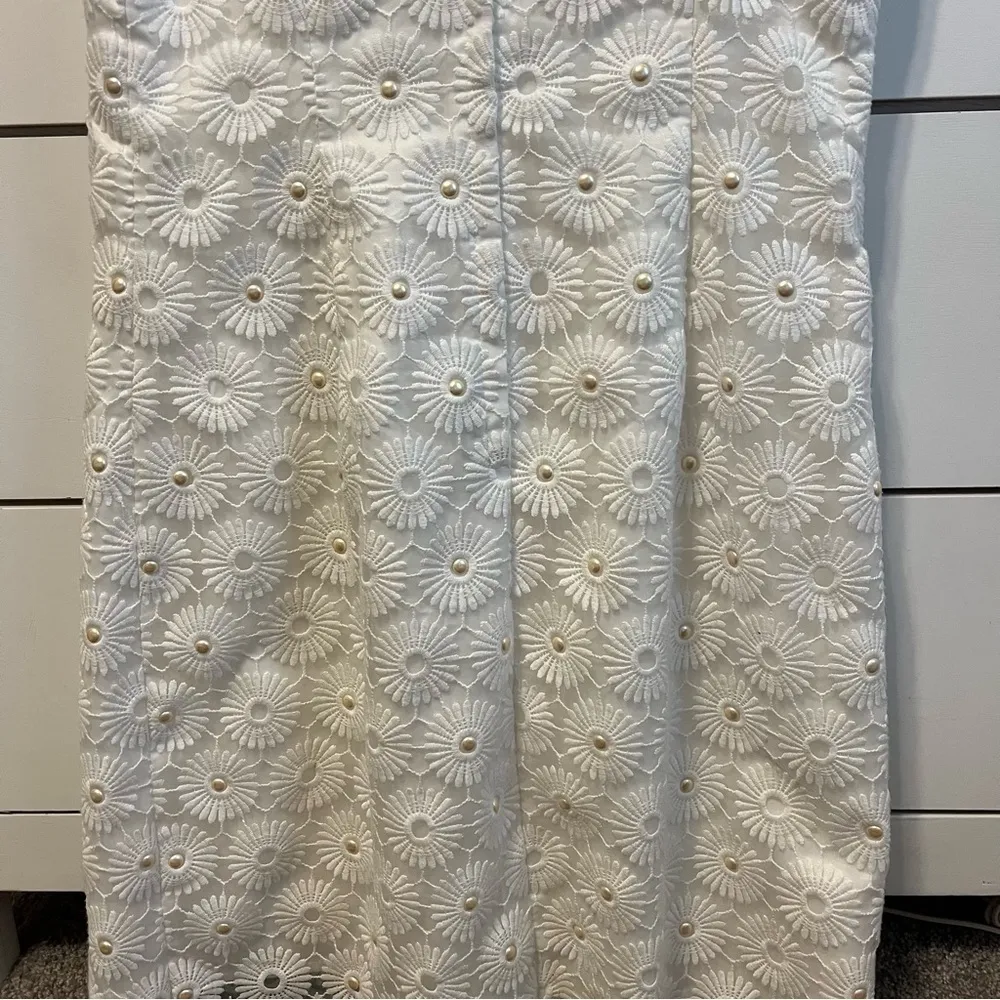 Lilly Pulitzer Nicci White Pinwheel Organza Pearl Dress - Image 8