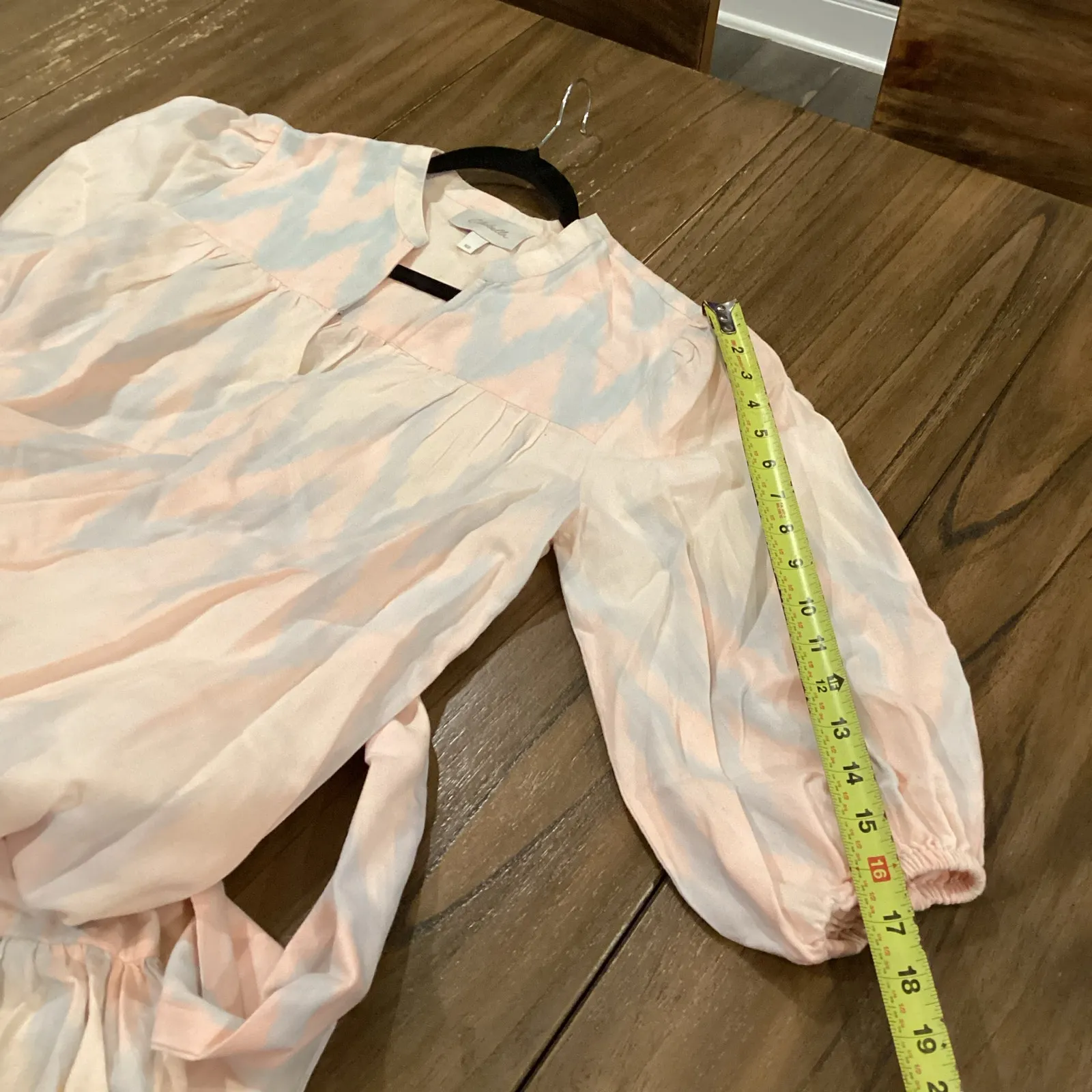 CLEOBELLA 100% cotton Sardinia Salmon Tie Waist Boho Midi Dress XS - Image 7