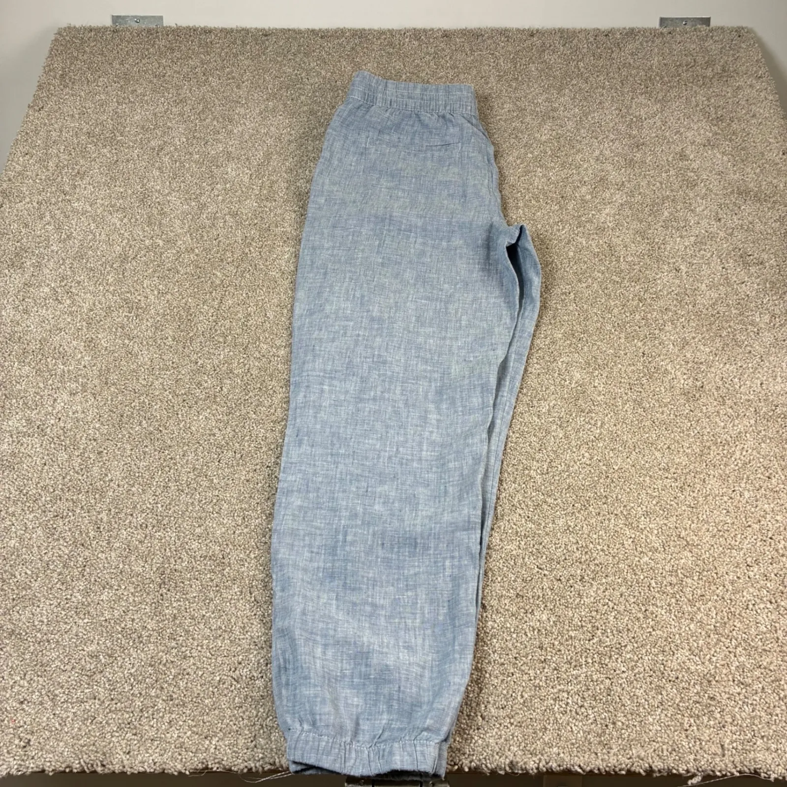 Athleta Cabo Linen Blend Pants Womens Size 8 Light Blue Drawstring Elastic Waist - Image 10