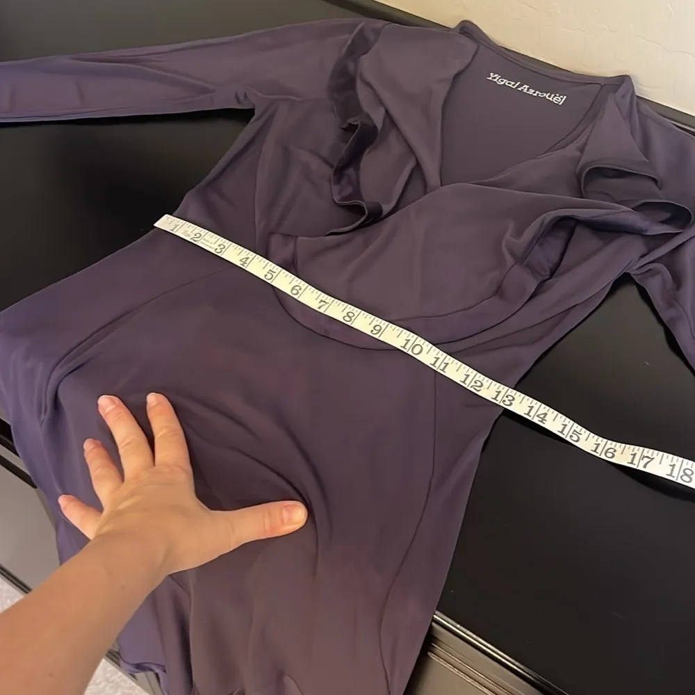 Yigal Azrouel silk jersey mermaid midi dress, eggplant color, sz Small/Medium Purple - Image 12