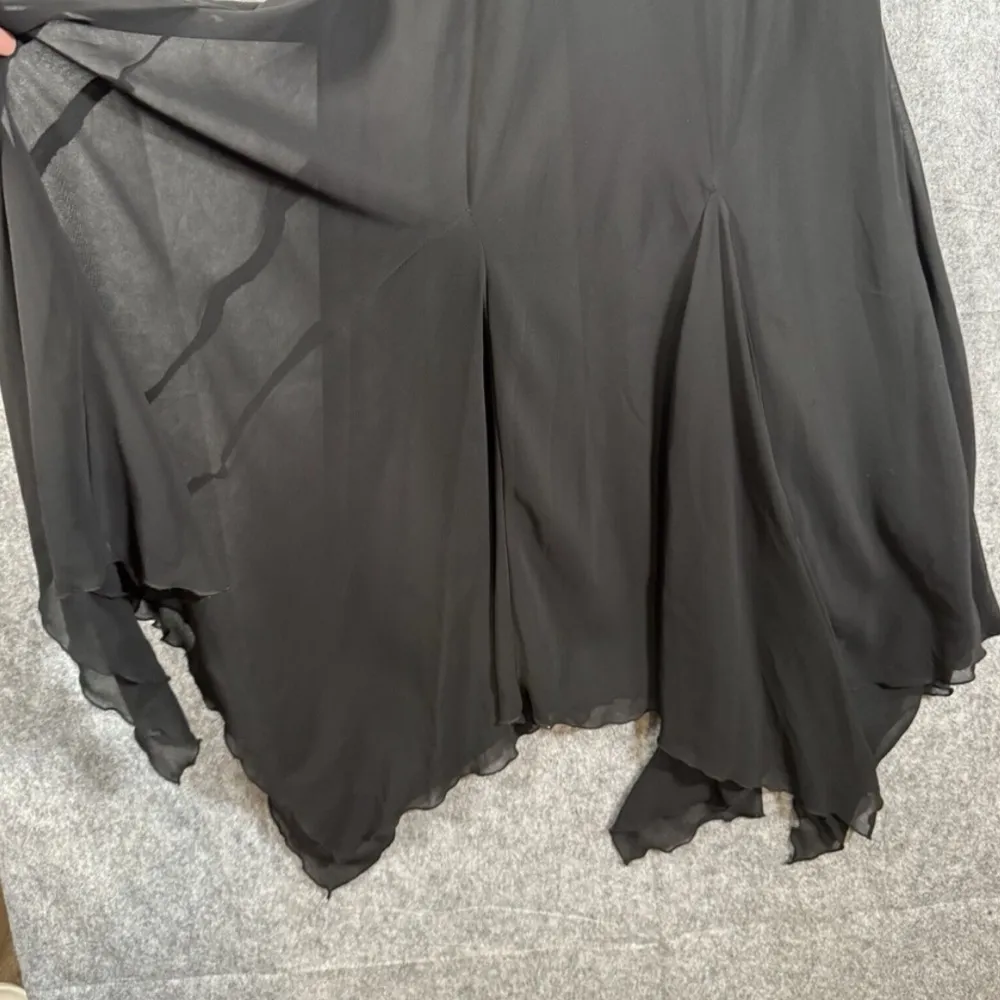 Vintage Y2K Womens Dress Whimsigoth Fairy 90s Fairy Vamp Goth black Maxi medium - Image 9