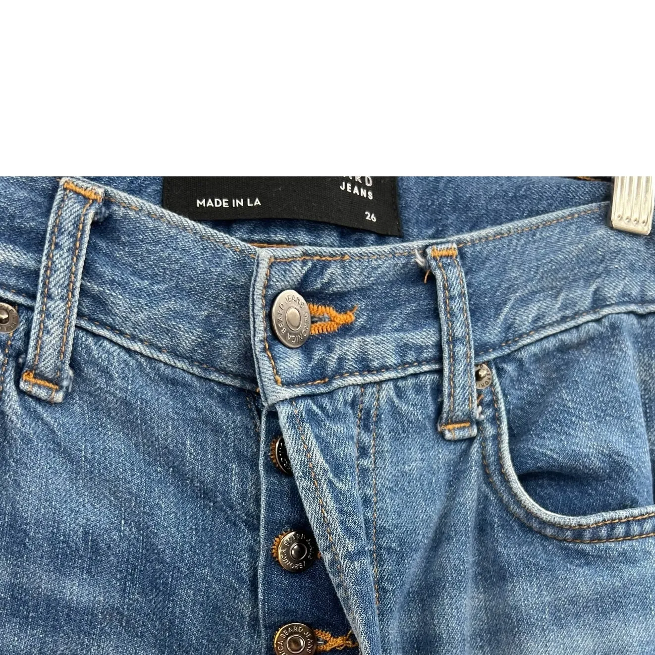 Veronica Beard Taylor High Rise Wide Leg Jeans Durango Wash Blue Size 26 - Image 6