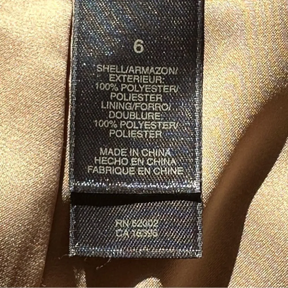 Liz Claiborne Faux Suede Tan Skirt Sz 6 - Image 3