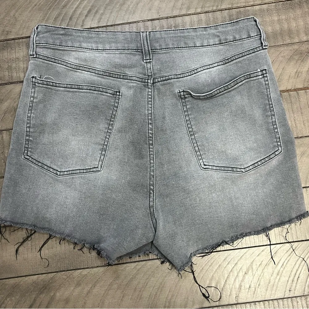 Oat New York 4button fly high rise 3.5” inseam gray denim shorts EUC SIZE 30 - Image 6