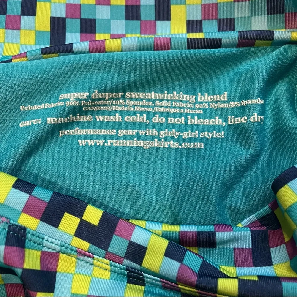 Runningskirts.com Blue Pixel Athletic Skirt Wide Waistband, Sz 2 - Image 15