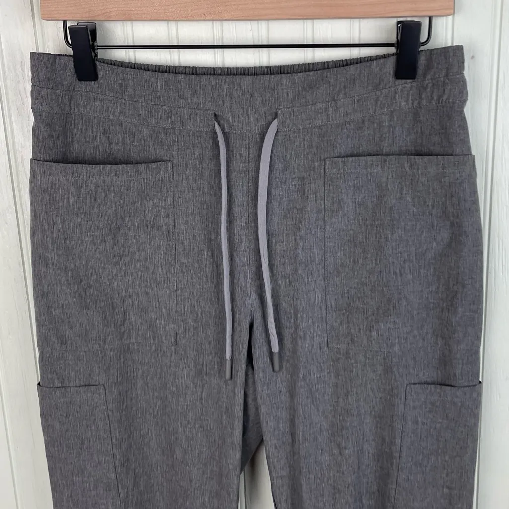 Jaanuu Charge Cargo Drawcord Pants in Gray Women's Size Medium Nursing Scrubs - Image 3