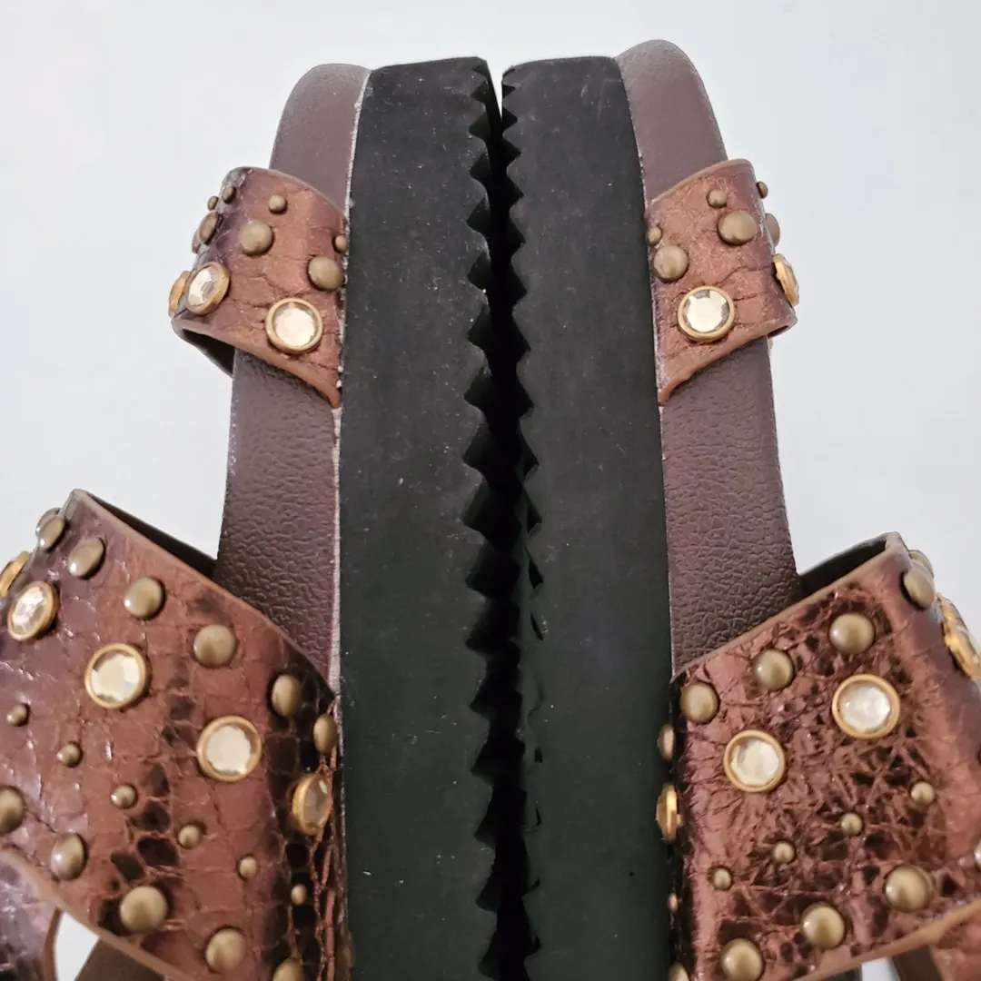 Very Volatile Brown Studded Platform Sandal 7 - Image 6