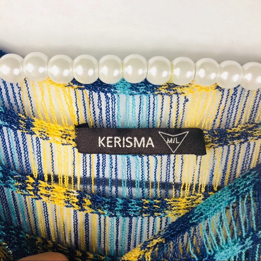 KERISMA | Knitted Blue Yellow Cover up - Image 3