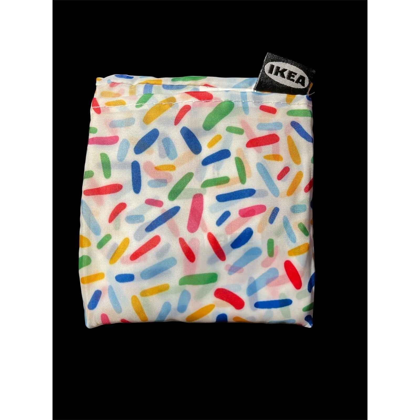 IKEA SKYNKE Shopping Bag Multicolor Sprinkles 17 ¾x14 ¼" Cute Tote New! Reusable - Image 2