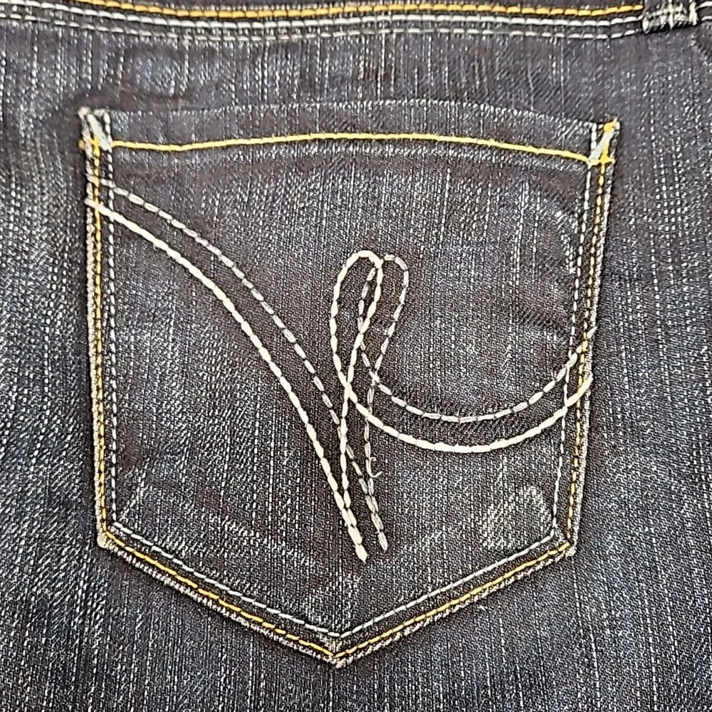 💕KITSON💕 Y2K Play Me Denim Mini Skirt ~ Dark Blue Wash 30 Size undefined - Image 4