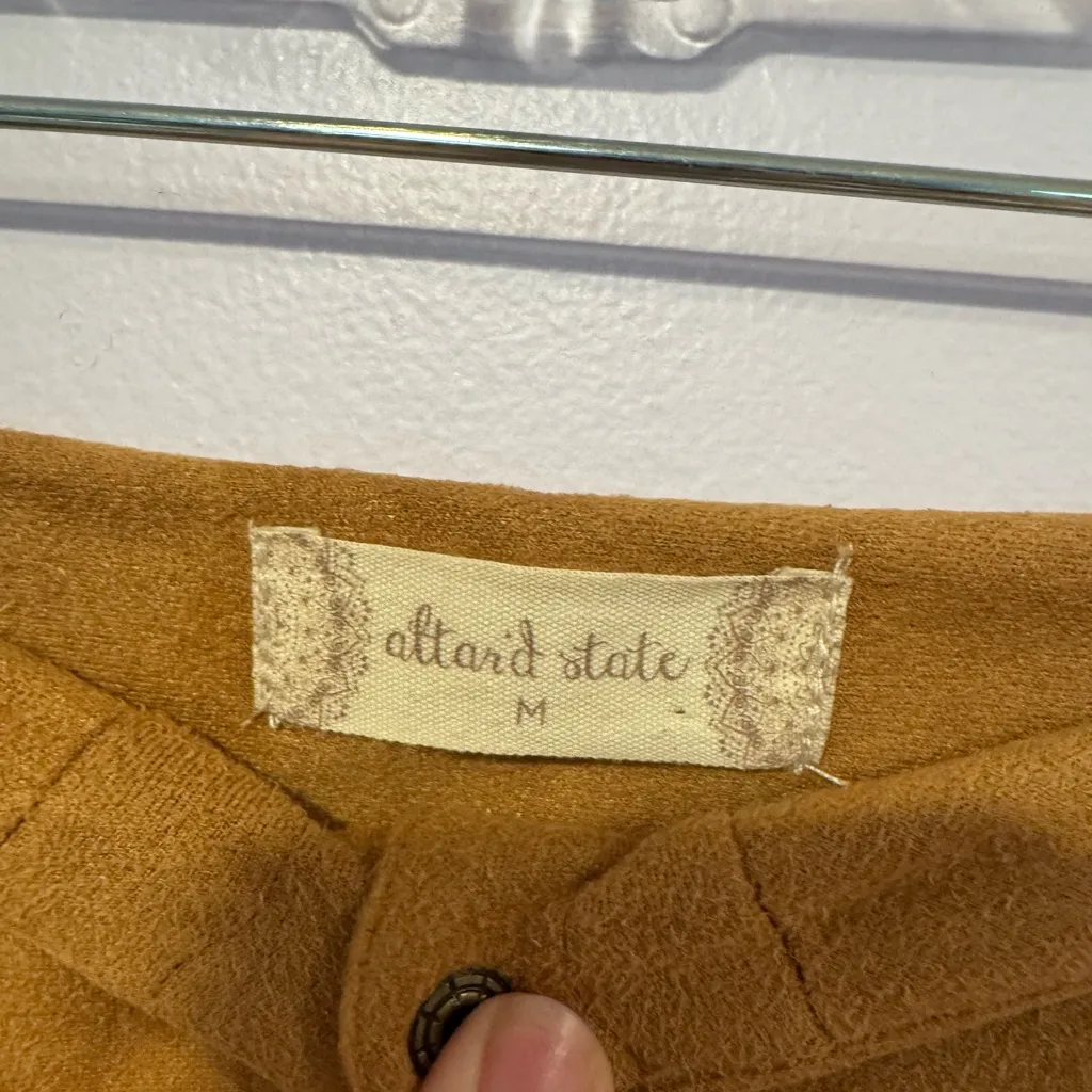 Brown snap front Altar'd State‎ suede mini skirt - Image 2