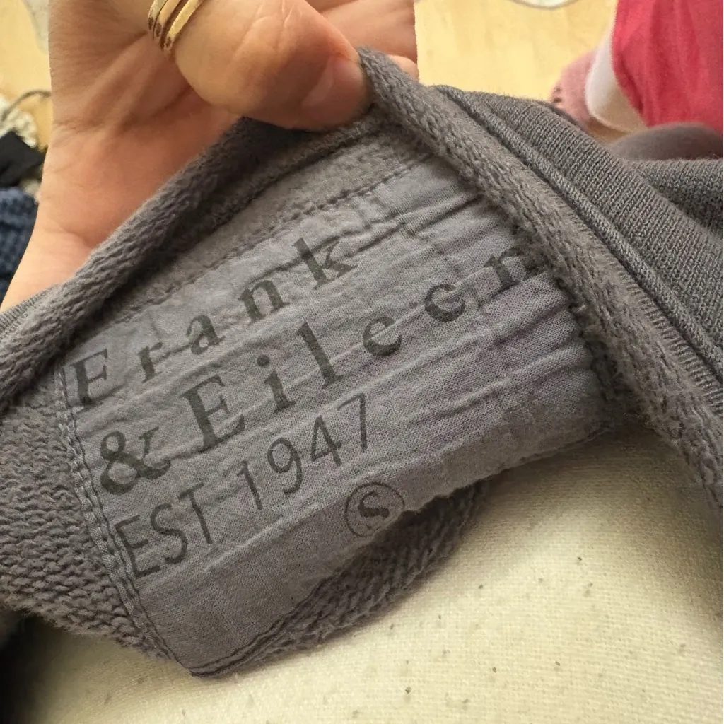 FRANK & EILEEN Anna Triple Fleece Long Sleeve Rolled Neck Size Small In Gray - Image 5