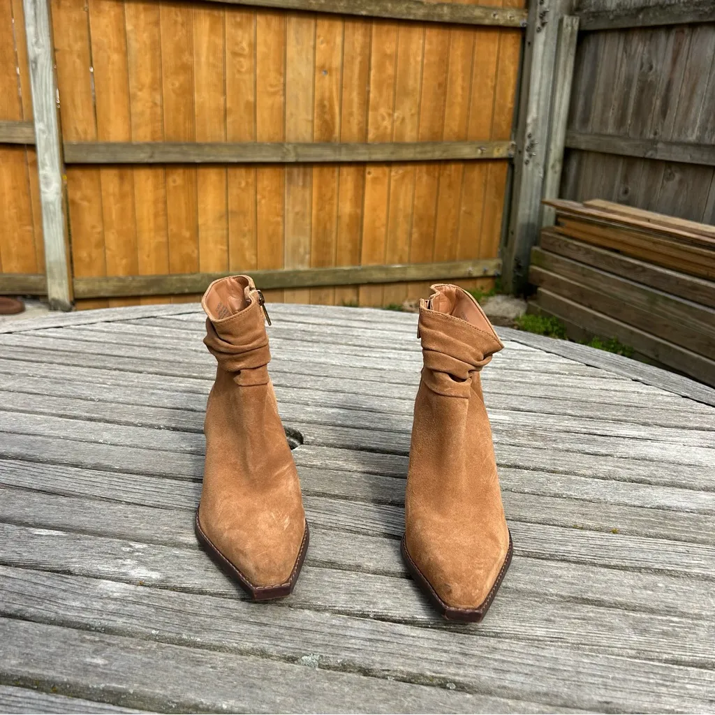 Vince Camuto Nerlinji Brown Suede‎ Bootie 5.5 - Image 4