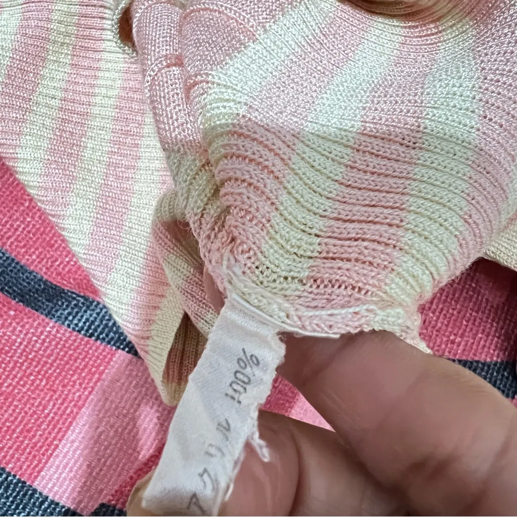 Caroll Elegance pink pastel cardigan sweater knit set size small : Box 006: - Image 5