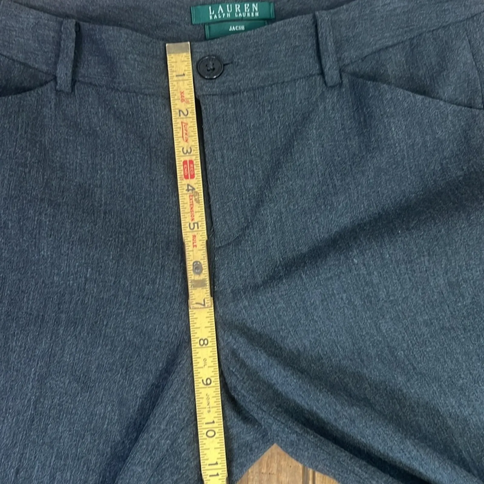 Women’s Ralph Lauren mid rise straight leg Charcoal Jacie Pants size 2 - Image 3
