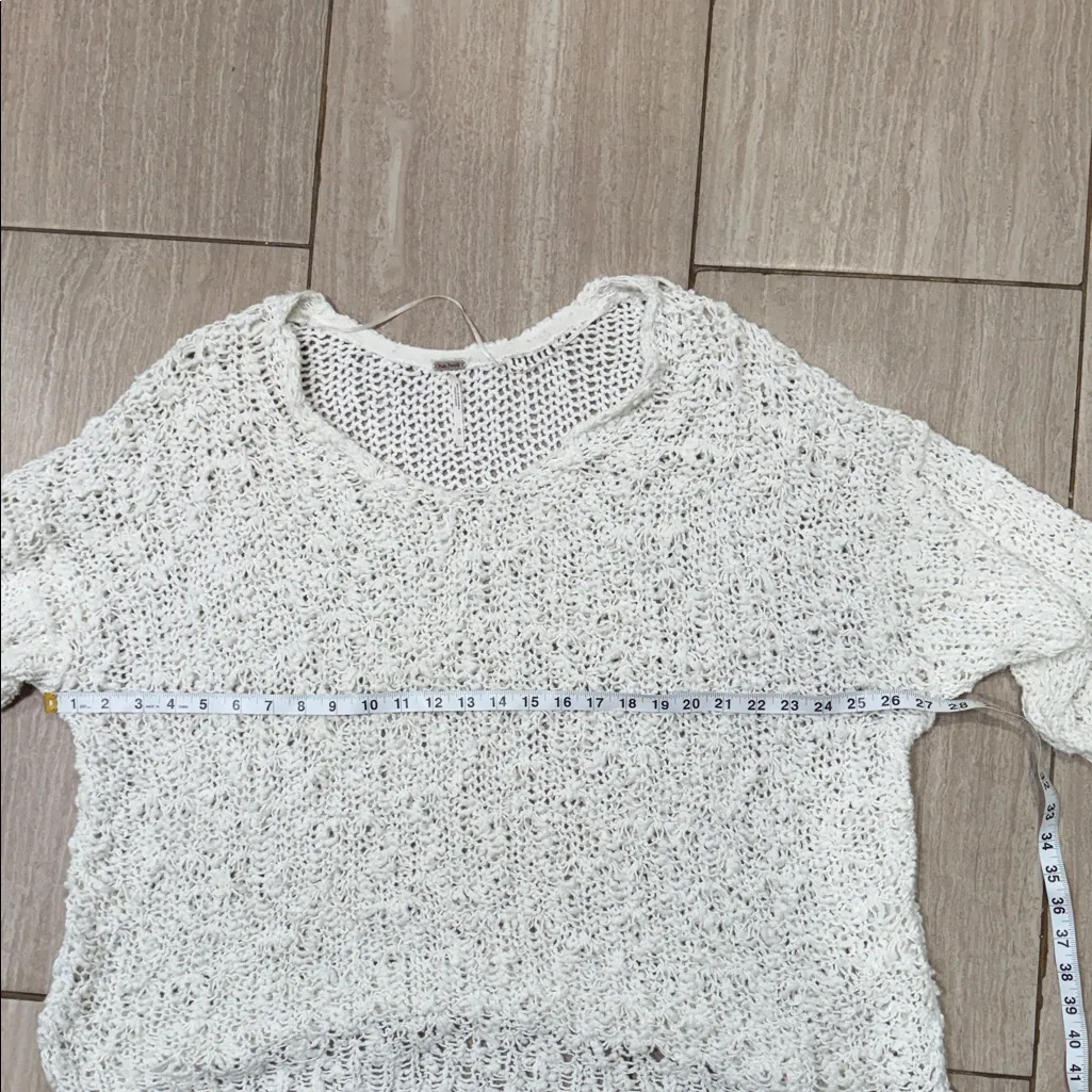 Free People white V-Neck Sweater - Image 3