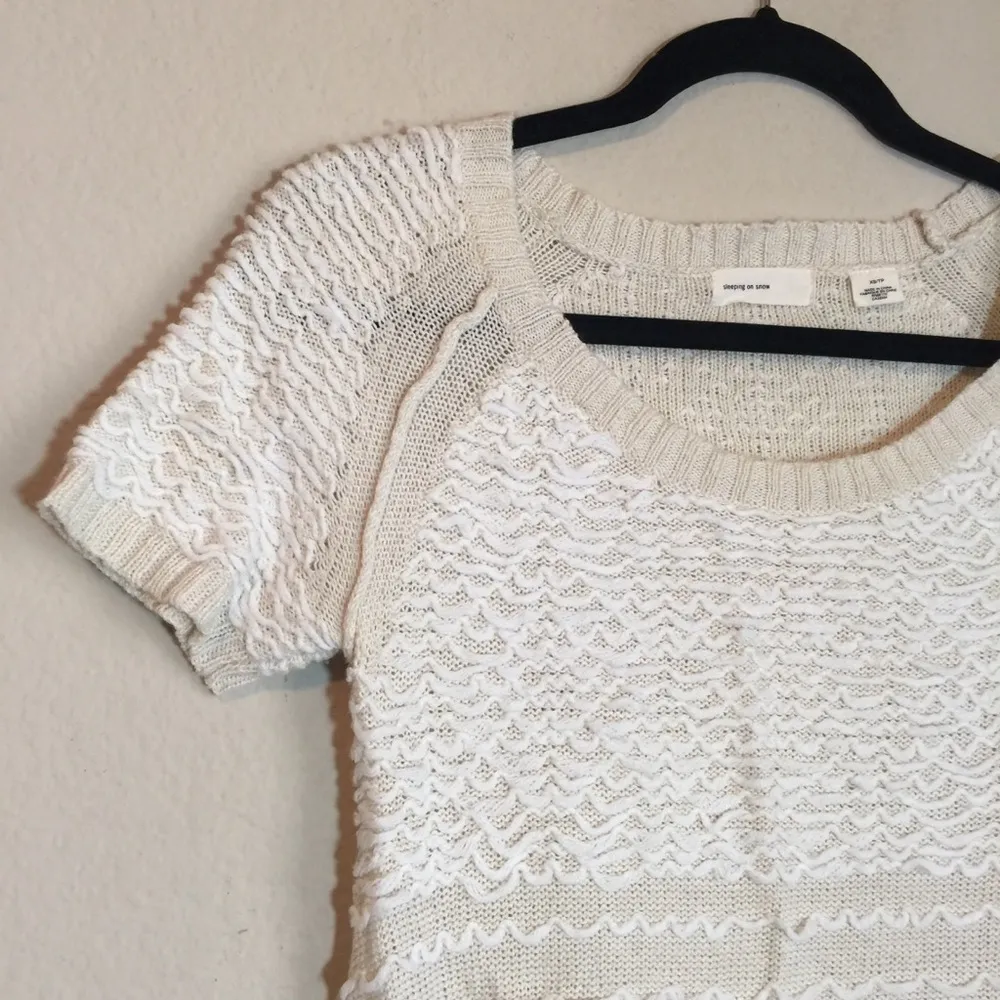 Anthro Sleeping On Snow Cream Knit Loop Sweater - Image 5