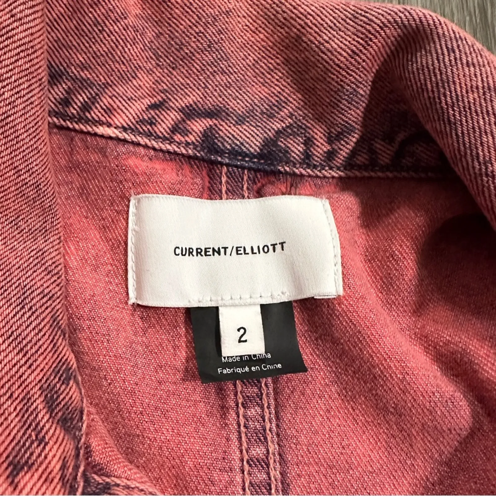 Current/Elliott The Jumpsuit Long Sleeve‎ Denim Dress in Acid Pink Size 2 - Image 7