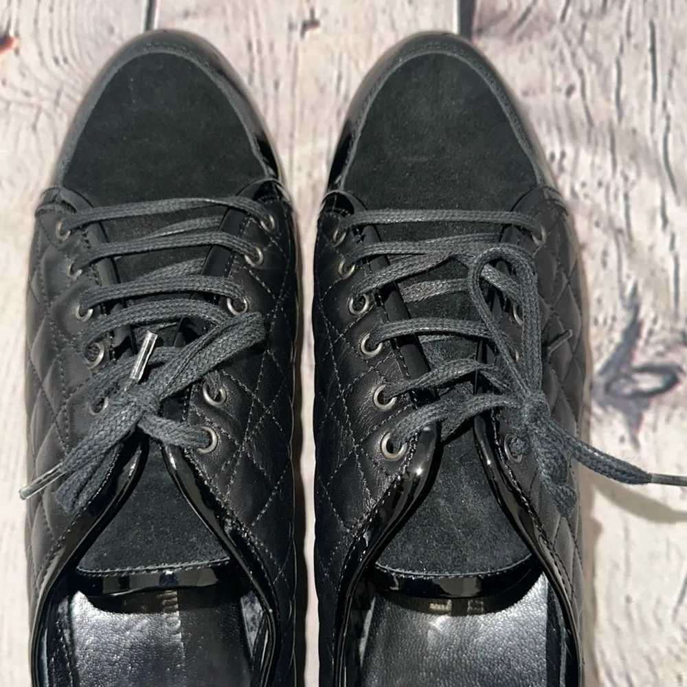 Aquatalia Women’s Quilted Leather Platform Oxford Sneakers - Image 12