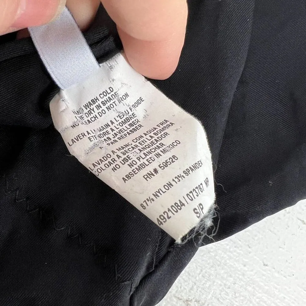 Isabella Rose Black Crisscross Front Plunge Halter One Piece Swimsuit Small - Image 5