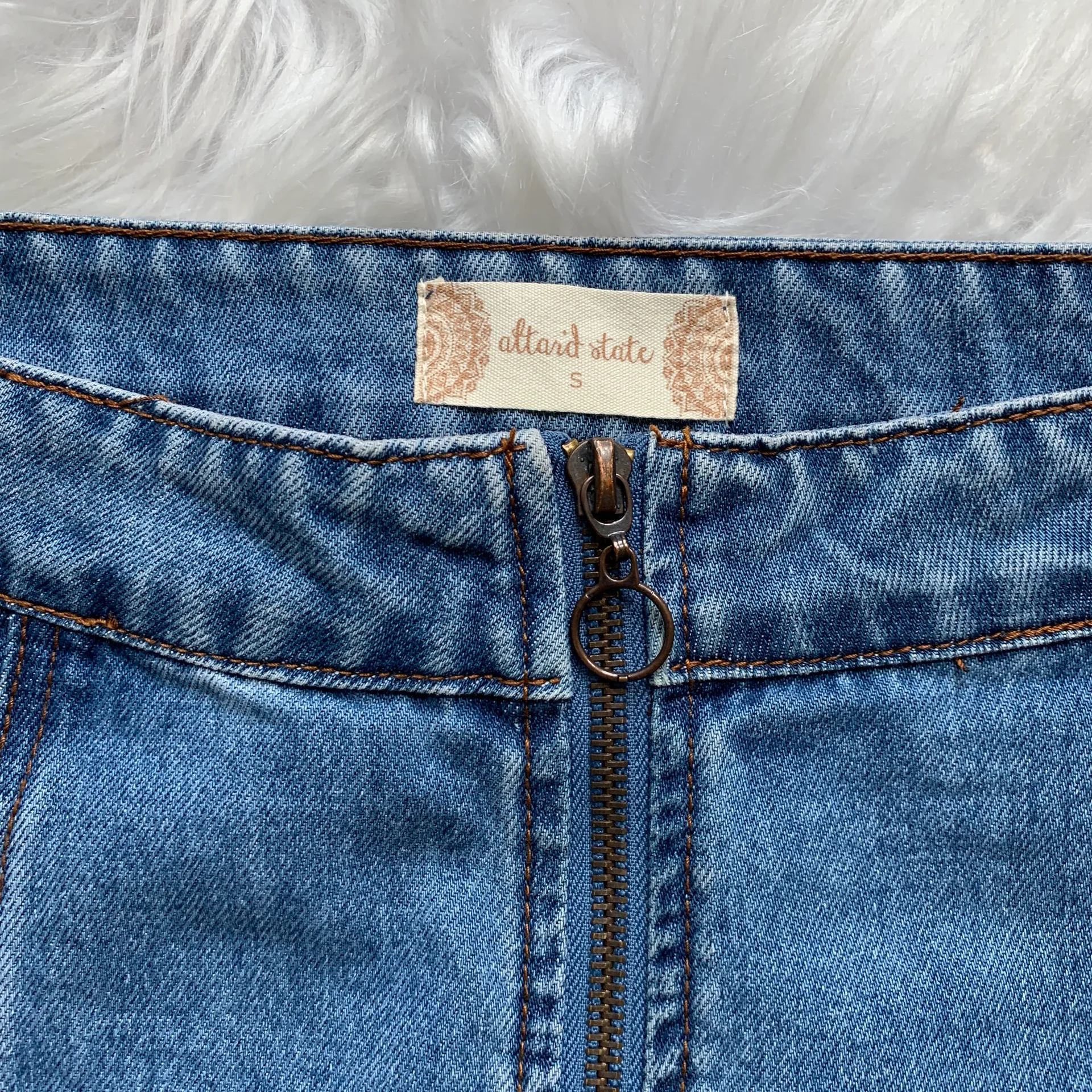 Altar’d State Moana Denim Mini Skirt Size Small - Image 8