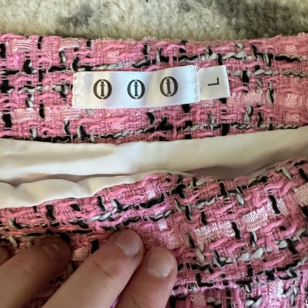 Pink Plaid Skirt Size L - Image 3