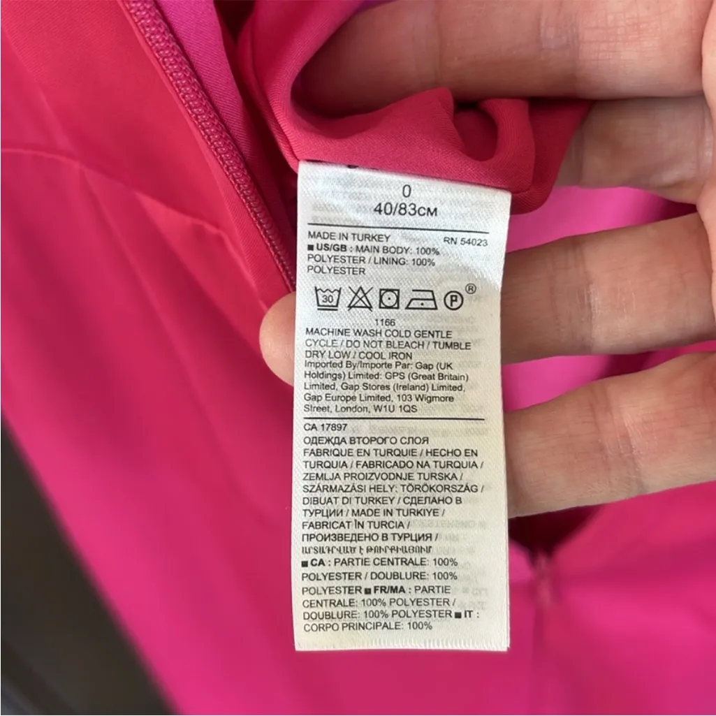 NWT Banana Republic Tie Neck Sleeveless
Sheath Midi Dress Fuchsia size 0 - Image 11